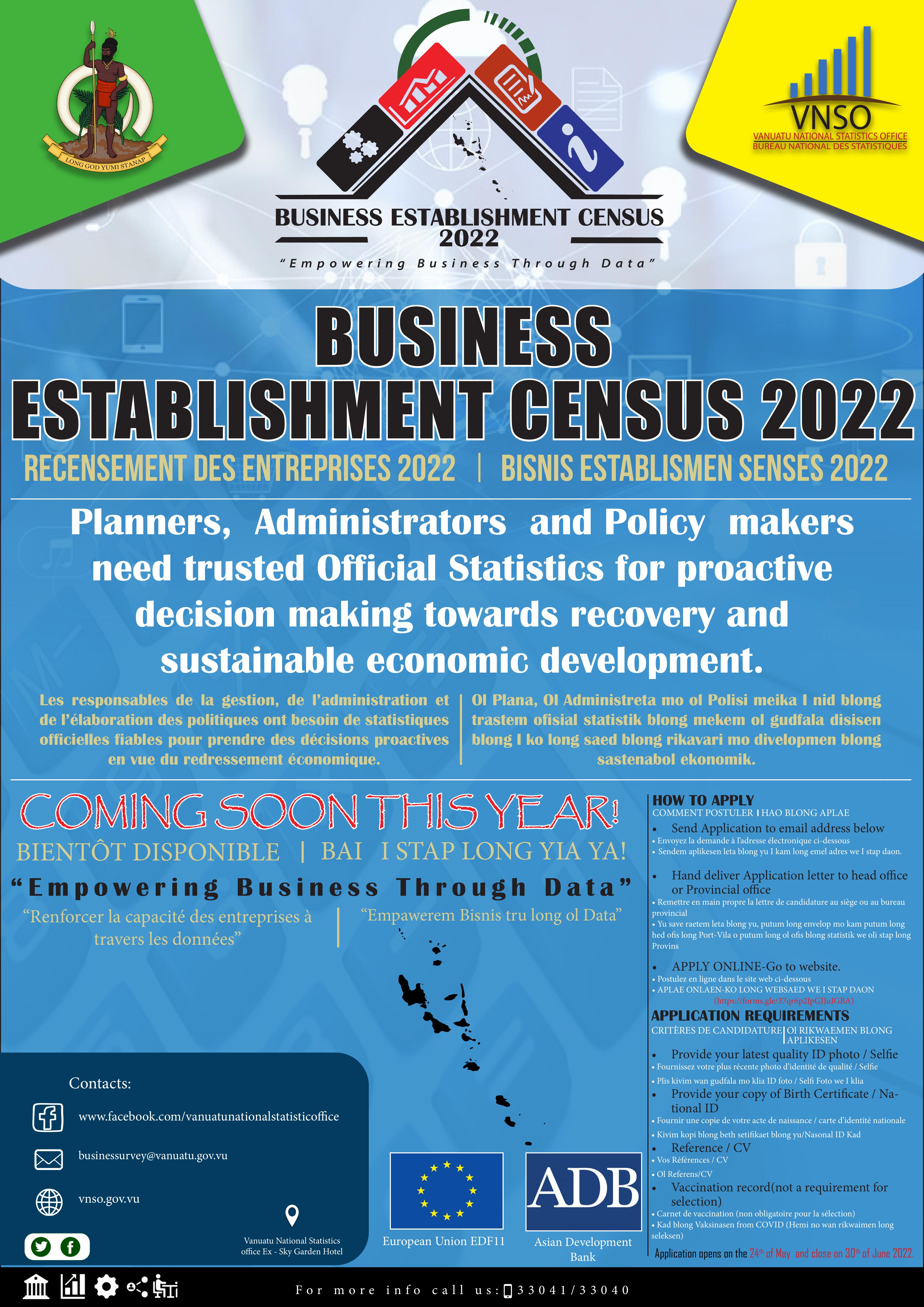 Business Establishment Census 2022